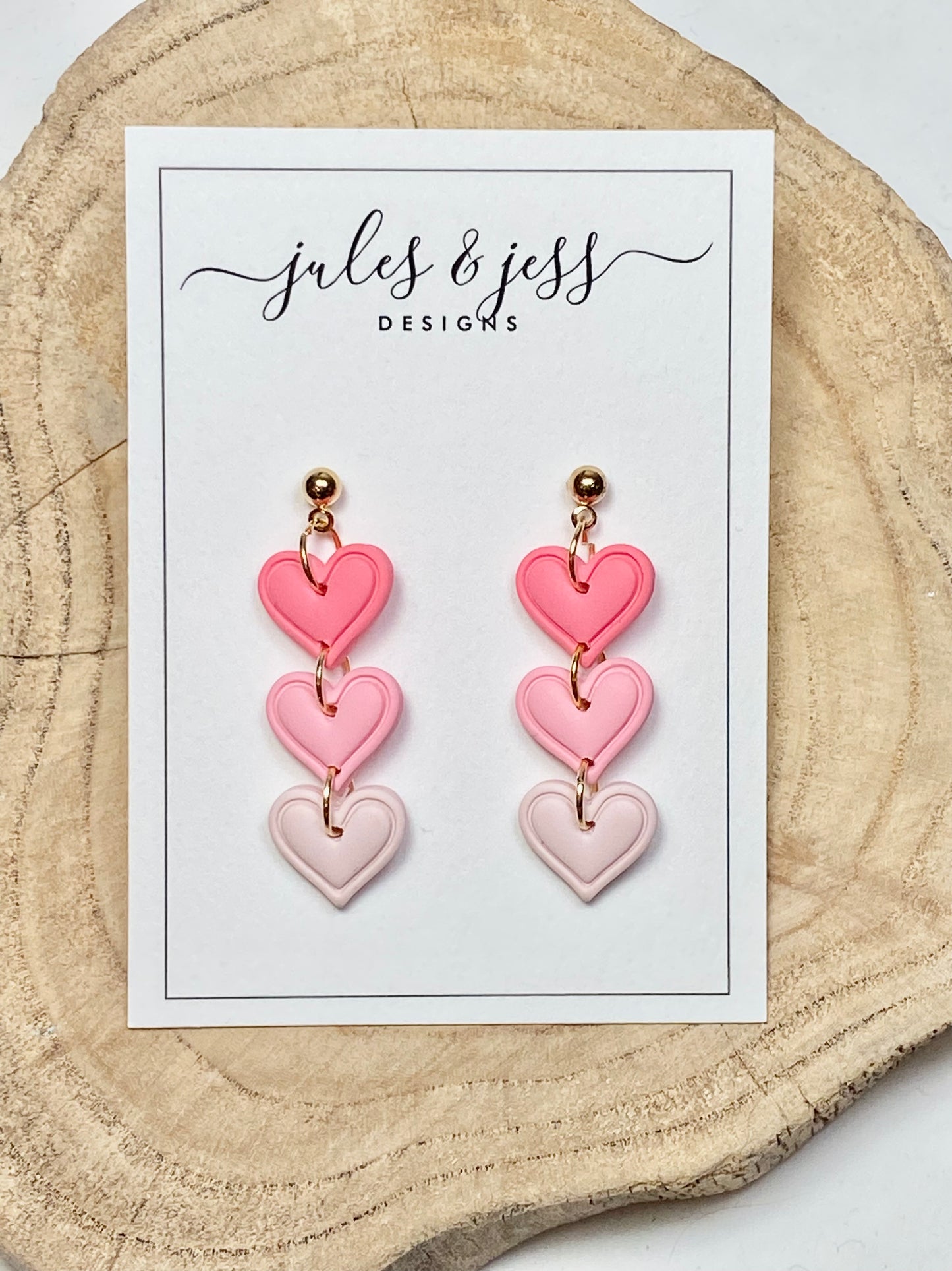 Pastel Triple Heart Drop