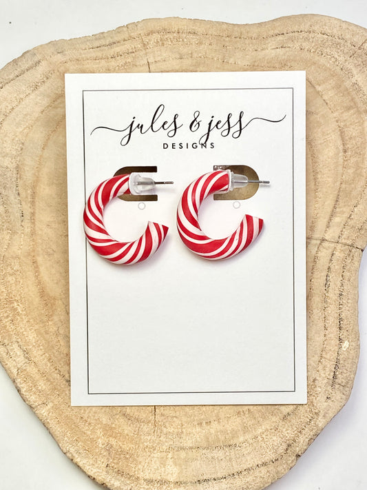 Candy Cane Hoops Small