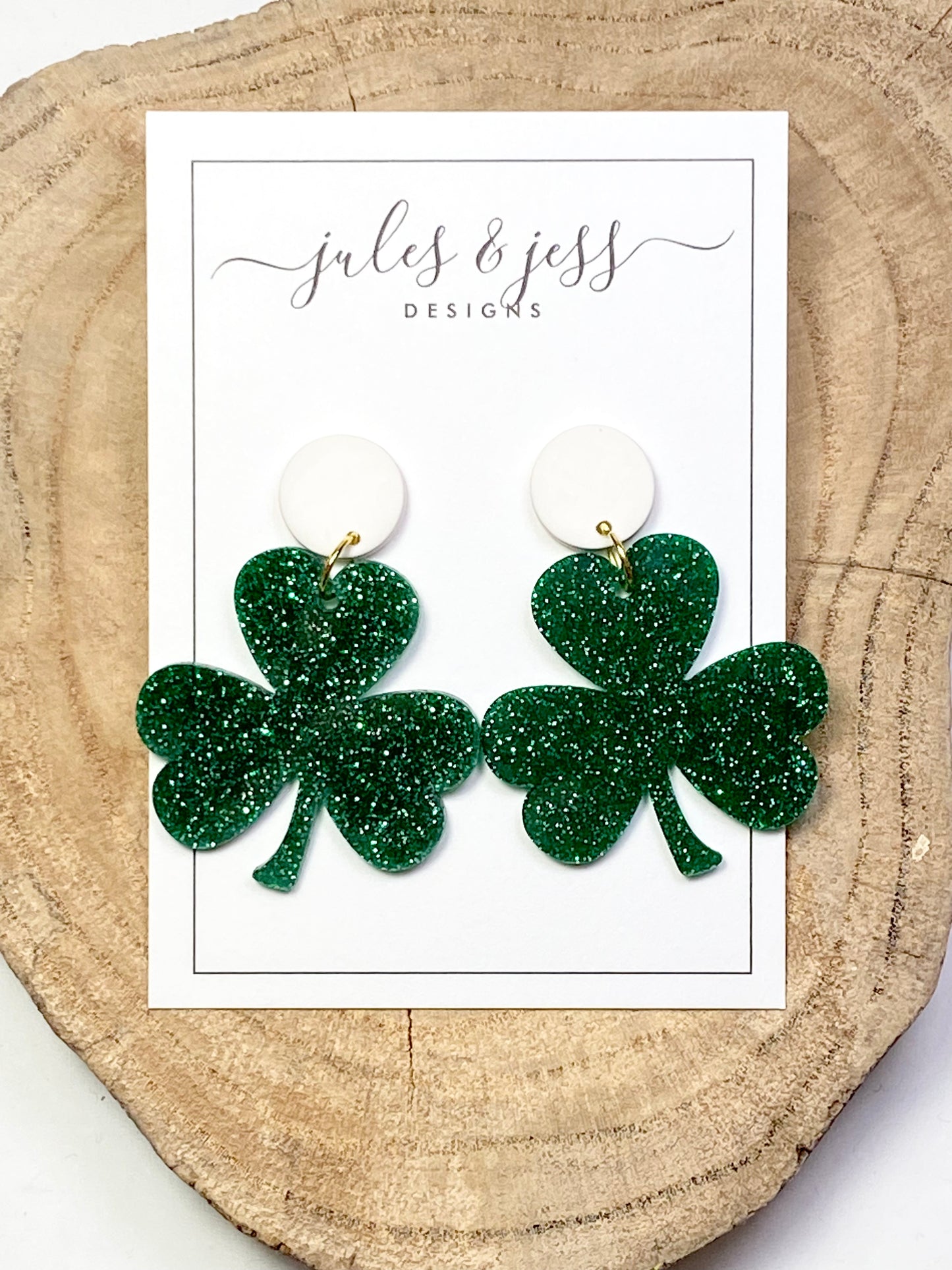 Large Sparkle Shamrocks