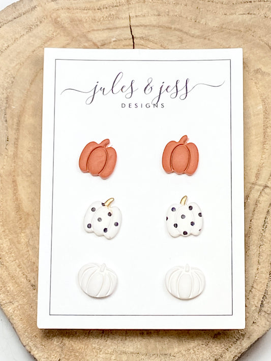 Cute pumpkin stud pack