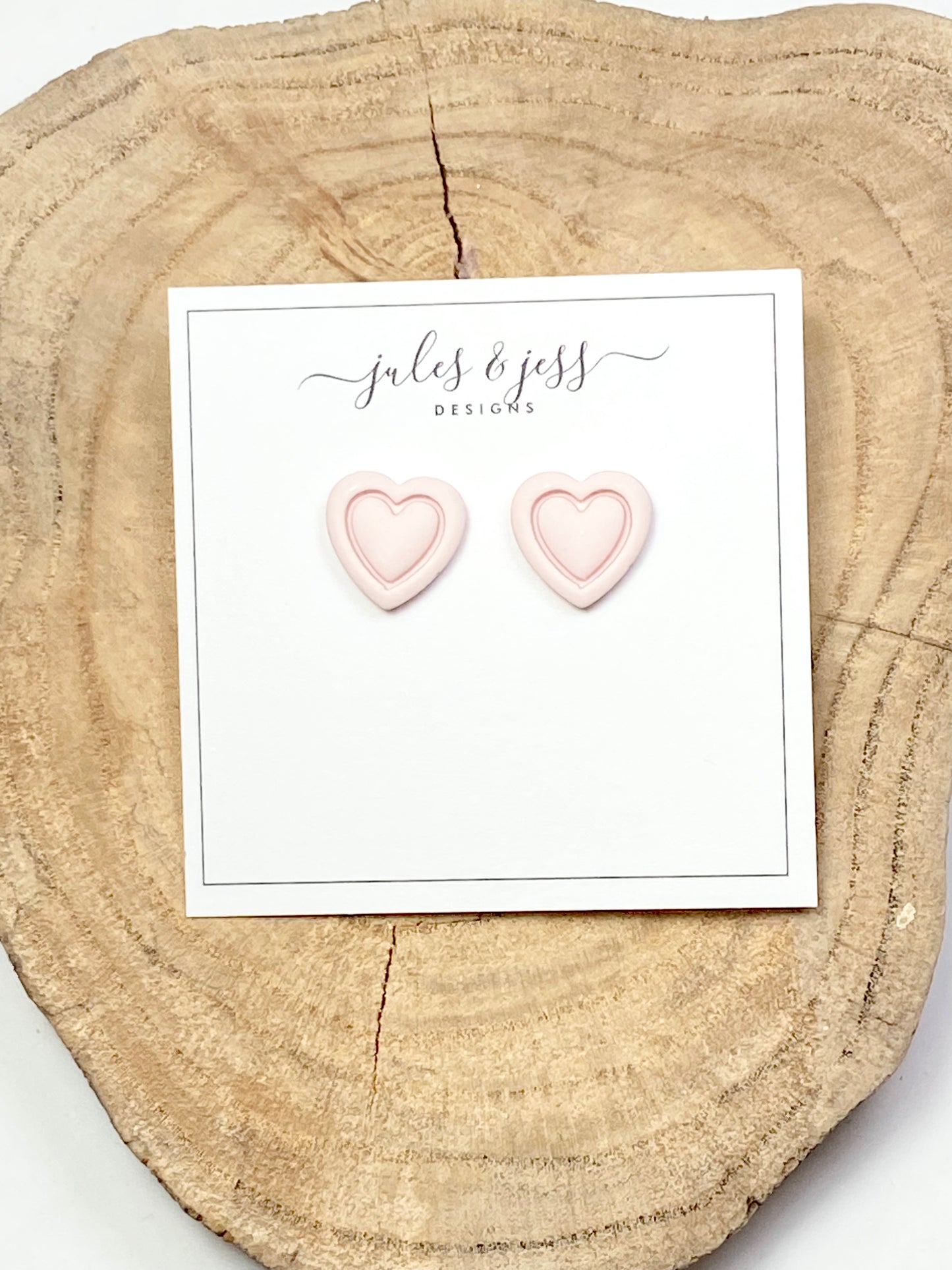 Light Pink Heart Stud