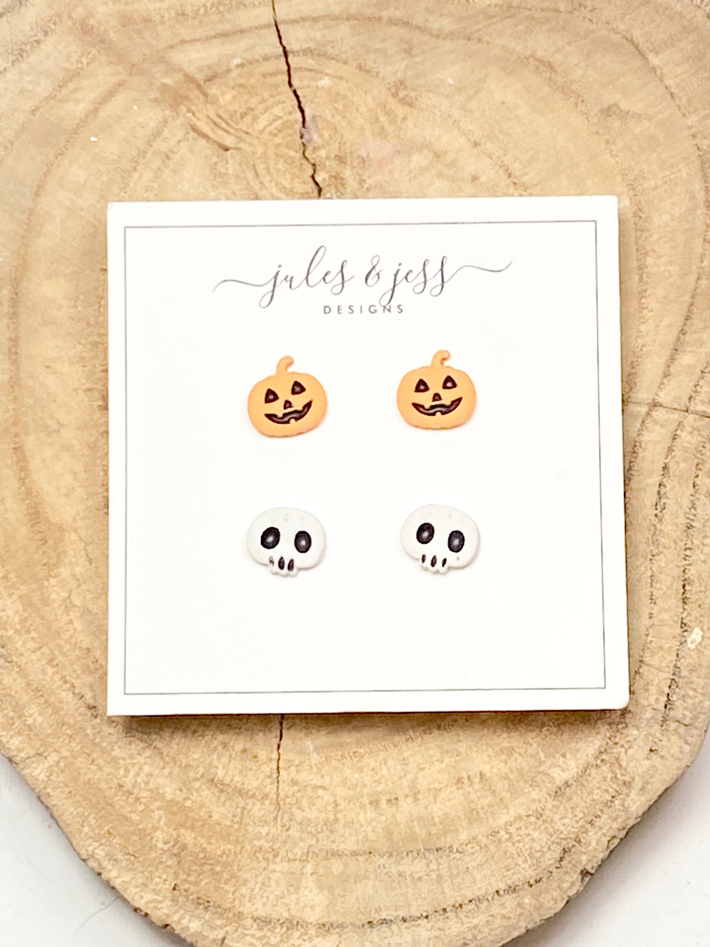 Jack O Lantern and Skelly Stud