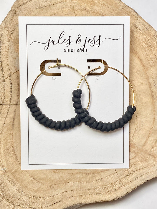 Black Wrapped Hoops