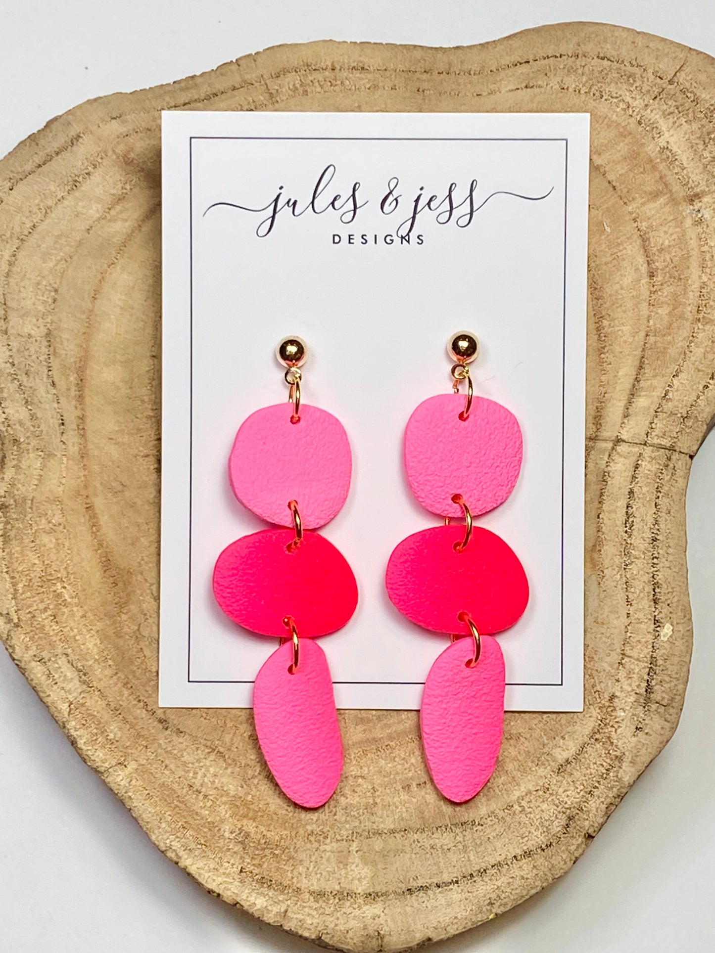 Hot Pink Triple Dangle