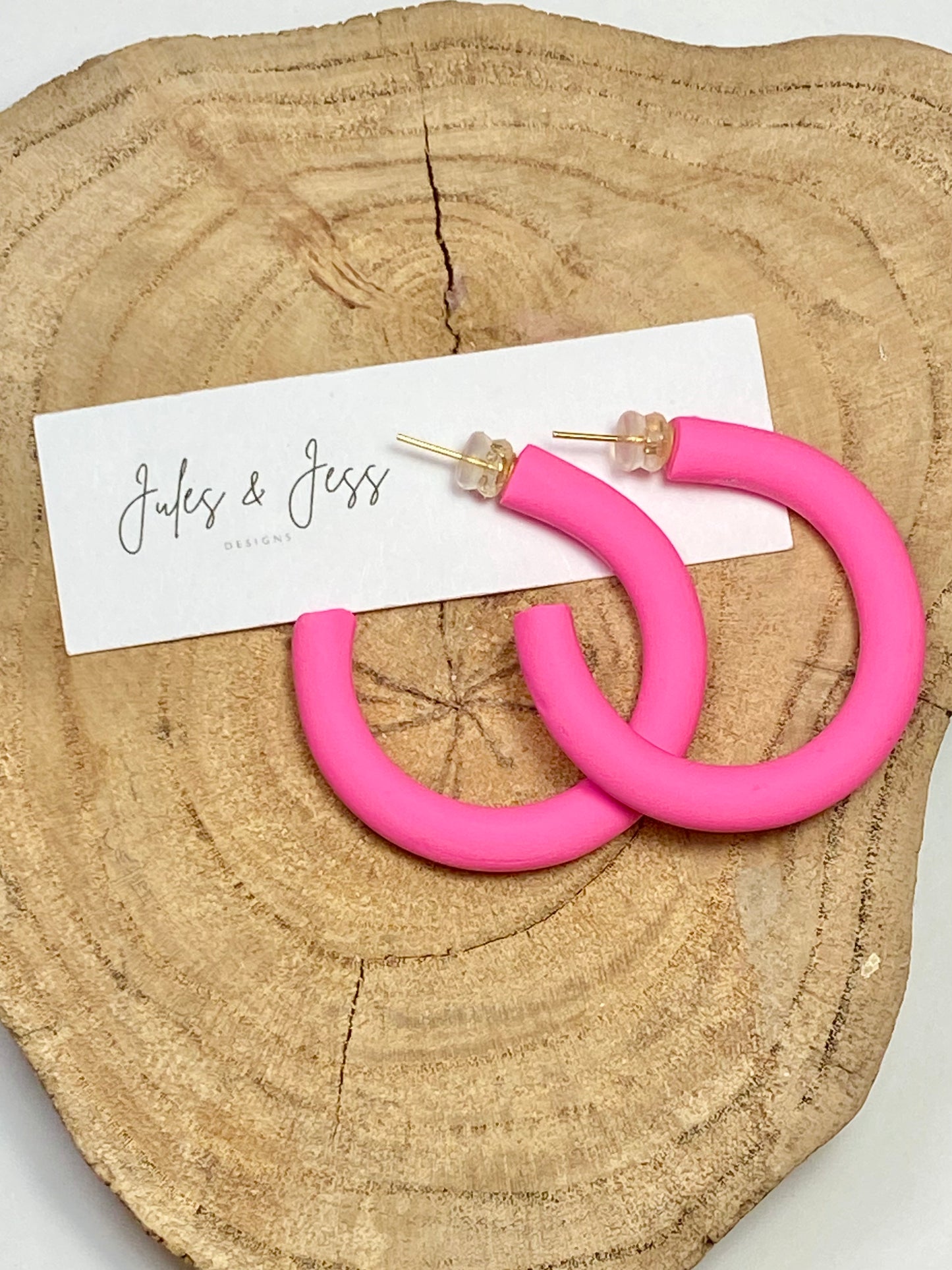 Hot Pink Hoops