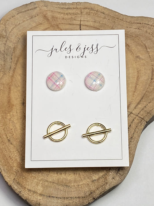 Pastel Plaid Stud Pack